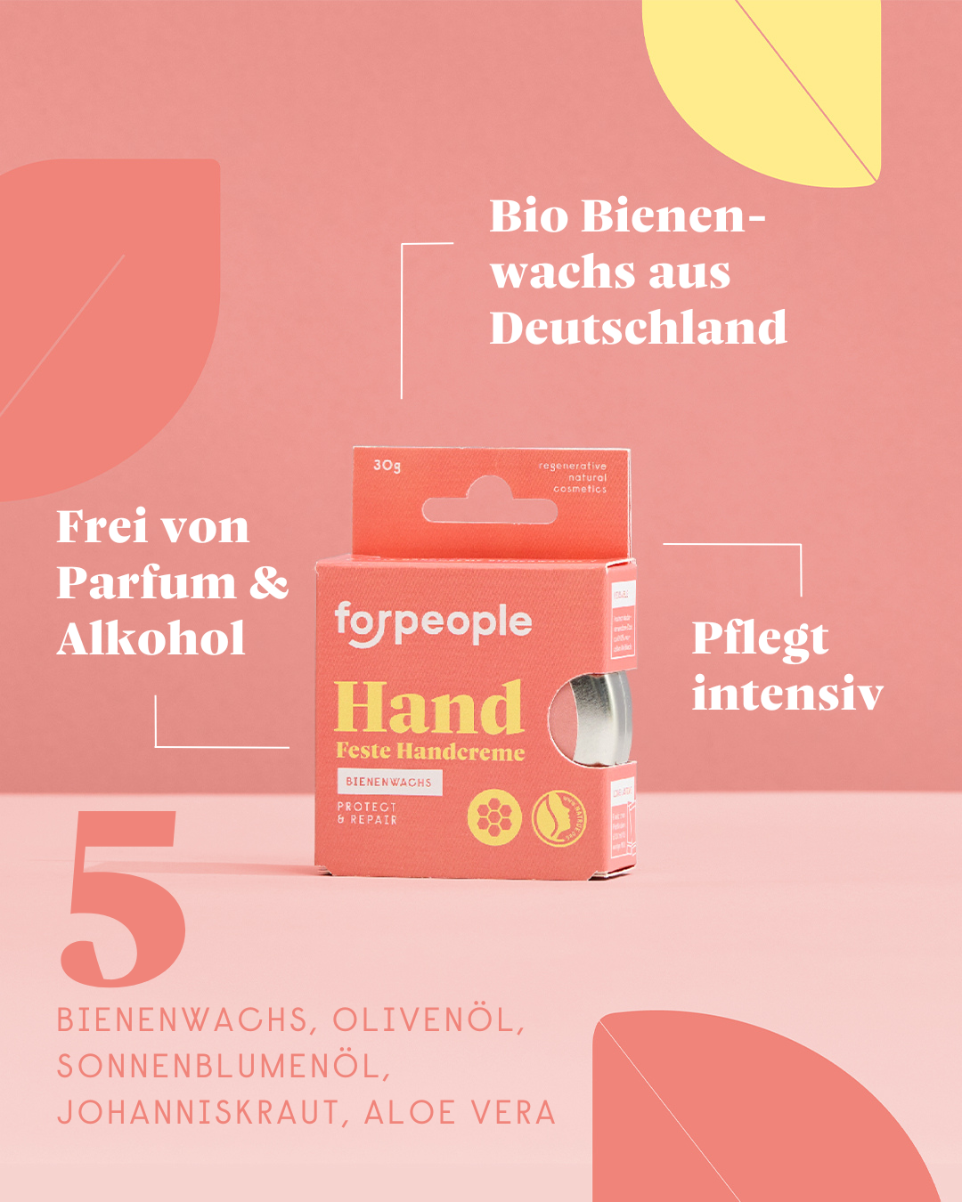 Feste Handcreme - Bienenwachs