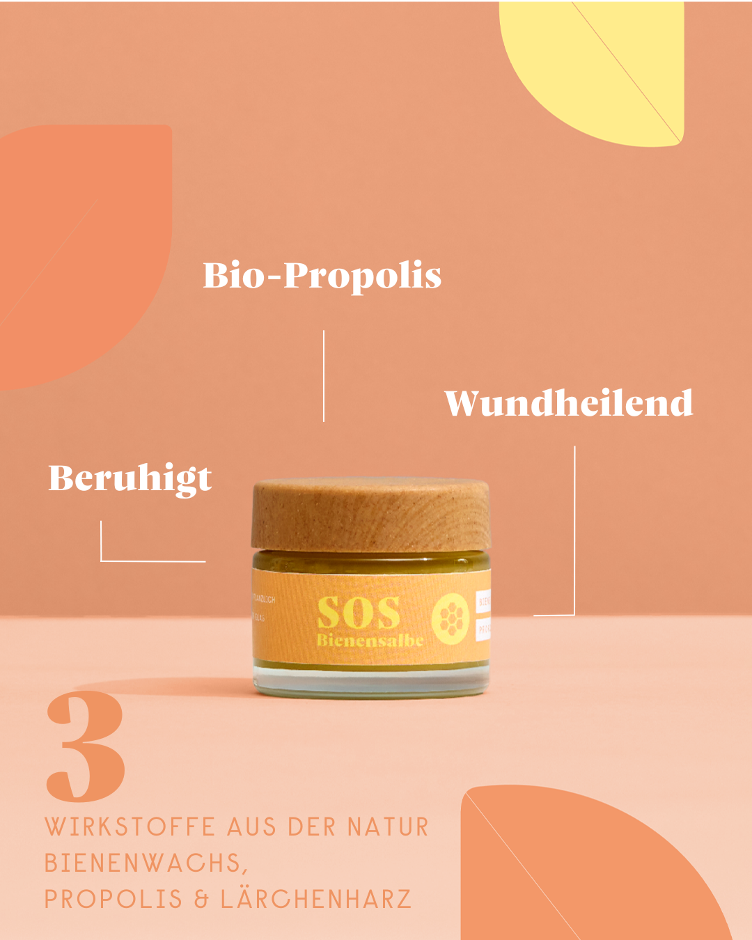 SOS Bienensalbe Lärche & Mandarine im Glastiegel