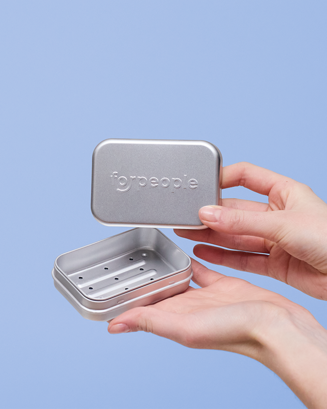 Aluminium-Seifendose mit Abtropfgitter