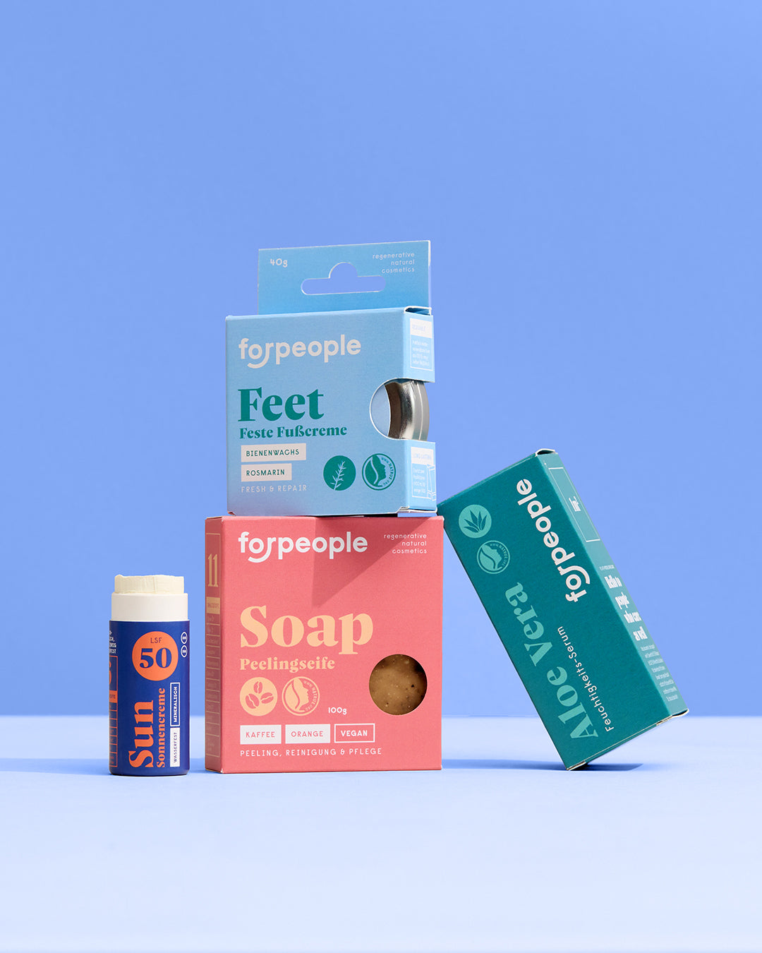 Feste Sonnencreme LSF50 Reiseformat