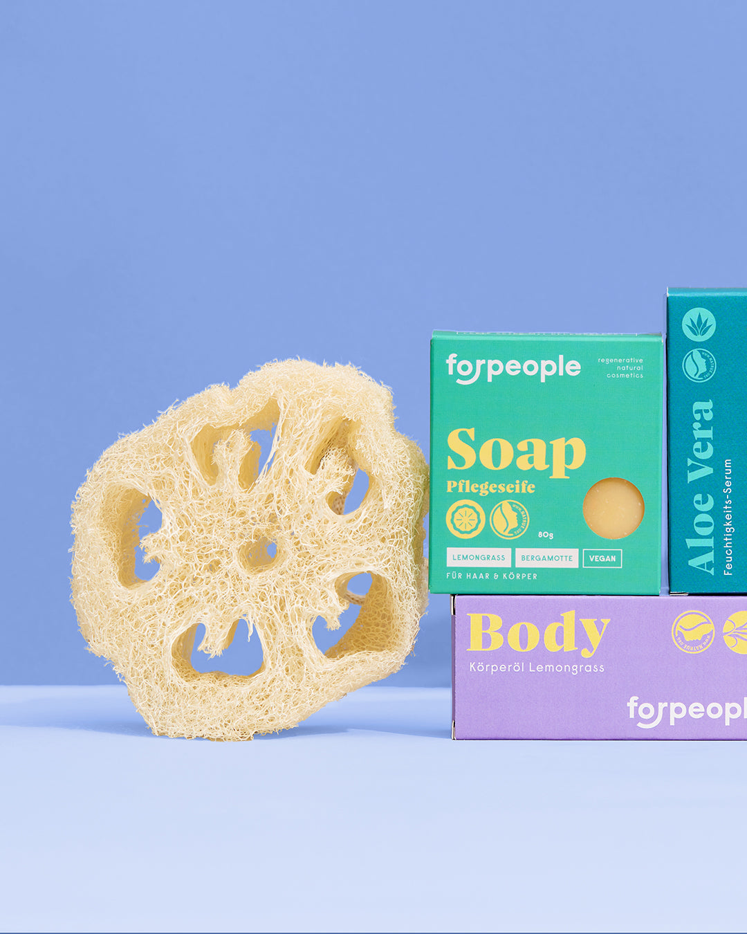 forpeople Luffa Duschschwamm - Reinigung & Peeling – Detailansicht
